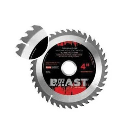 LACKMOND Beast Combination Blade, ATB, 4 Blade Dia, 12 to 38 in, 007 Kerf, 3200 rpm Maximum, Applica WCOMB04040